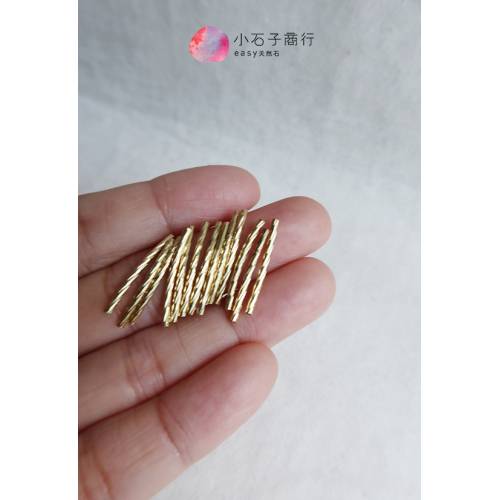 金屬配件-銅彎管(刻紋)1.5x20mm (15入)