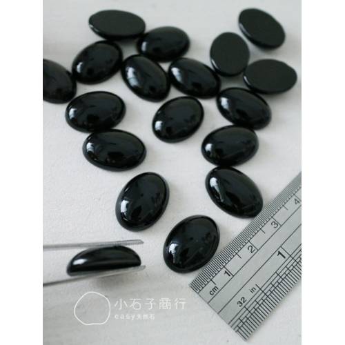 黑瑪瑙-橢圓形戒面 13x18x5.5mm(A) (1入)