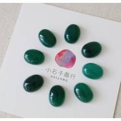 綠瑪瑙-橢圓形戒面 12x16x6-6.5mm(A) (1入)