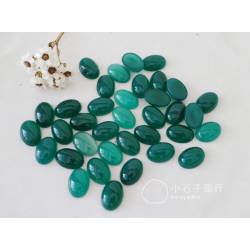 綠瑪瑙-橢圓形戒面 10x14x4.5~5mm(A) (1入)