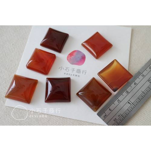 紅瑪瑙-正方型戒面20x20x7~8mm(A) (1入)