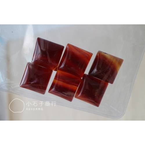 紅瑪瑙-正方型戒面20x20x7~8mm(A) (1入)