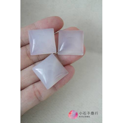 白瑪瑙-正方形戒面 20x20x8~8.5mm(A) (1入)