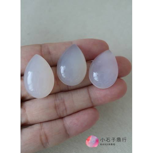 白瑪瑙-水滴形戒面 18x25x7.5~9mm(A) (1入)