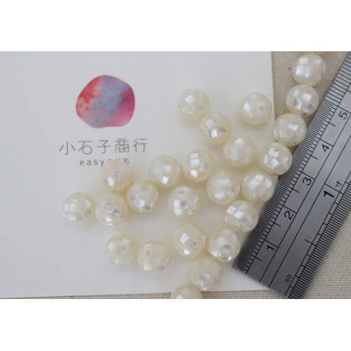 白珍珠貝-拼接球8mm (28入)