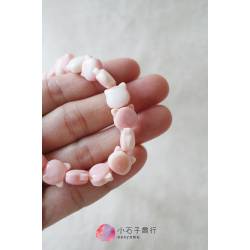 女王粉貝-貓臉9x10mm"直洞" (10入)