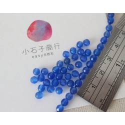 藍瑪瑙-4mm 角珠 (8入)