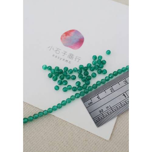 綠瑪瑙-3mm 角珠 (60入)