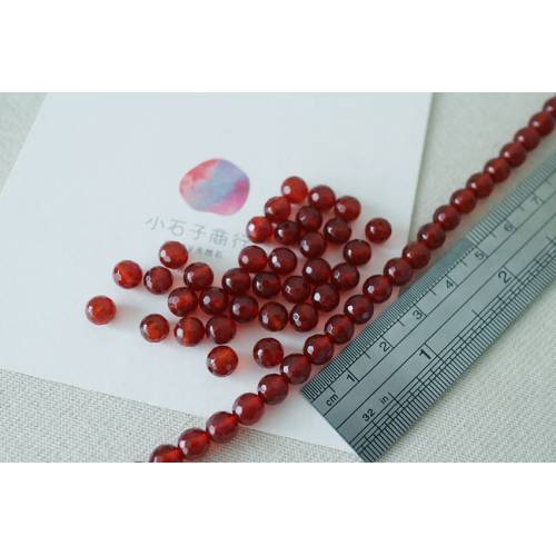 紅瑪瑙-6mm 角珠(小切面) (30入)