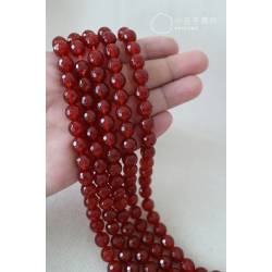 紅瑪瑙-8mm 角珠(小切面) (20入)