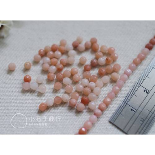 粉東菱-3mm 角珠 (50入)