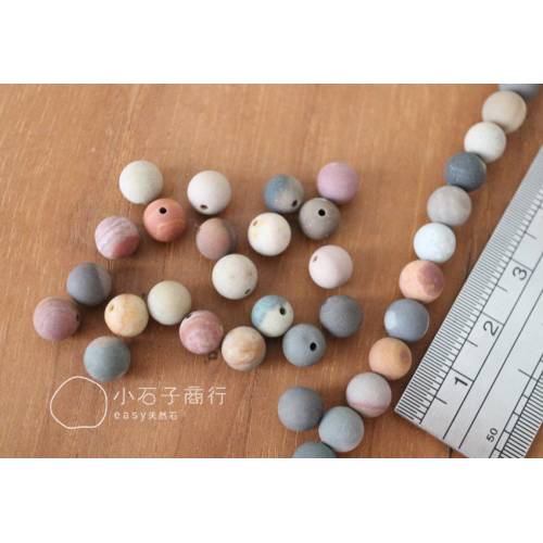 美國圖畫石-6~6.5mm圓珠(磨砂) (5入)