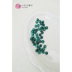 天然孔雀石-方塊多面切角4mm (4入)