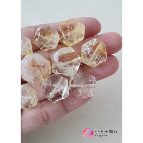 黃水晶-不規則原礦片 約13~18mm(1串/7~9入)