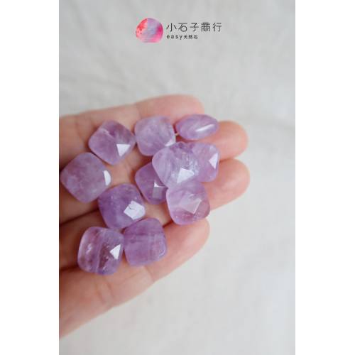 紫玉(紫水晶)-正方切角 12mm (10入)