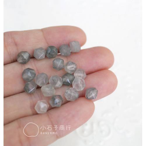 雲水晶-菱形切角6mm (25入)