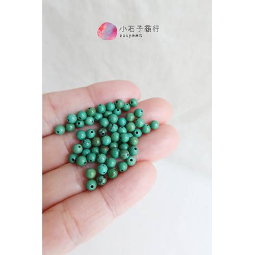 新疆綠松石-4mm 圓珠(40入)
